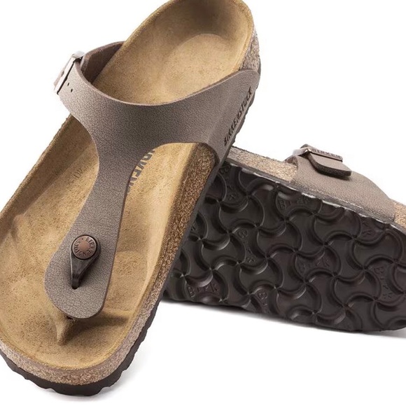 Birkenstock Women's Gizeh Birkibuc Mocha Sandal - Picture 1 of 6